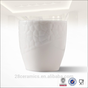 Échantillon gratuit gros blanc gravure en céramique tasse à café